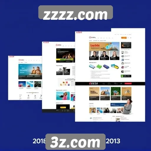 Evolução do design do site zzzz.com